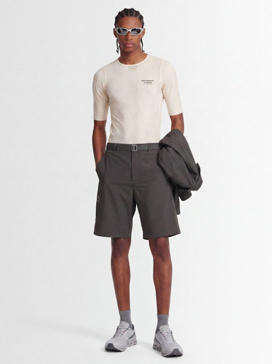 Pas Normal: Zipless jersey t-shirt - 米白色 - men_1 | Luisa Via Roma