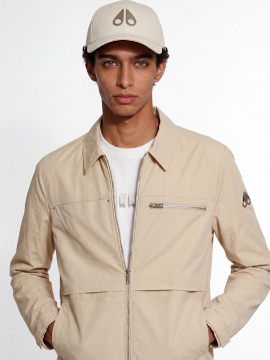 Moose Knuckles: Logo棉质棒球帽 - Alabaster - men_1 | Luisa Via Roma