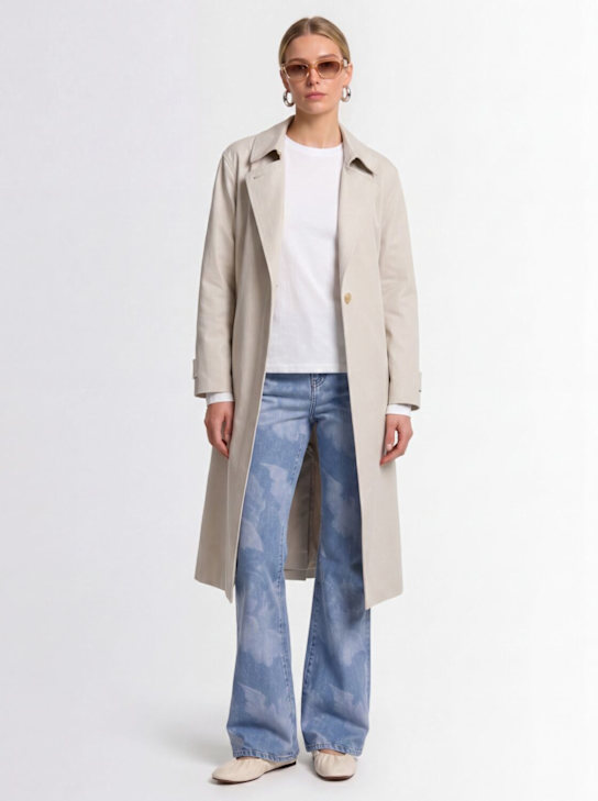 Fiorucci: Angel print flared skinny jeans - Blau - women_1 | Luisa Via Roma