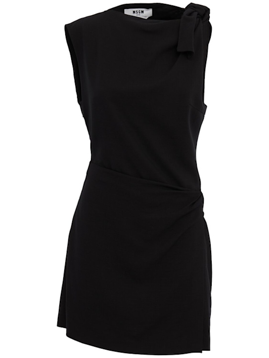 MSGM: Cutout mini dress - ブラック - women_0 | Luisa Via Roma
