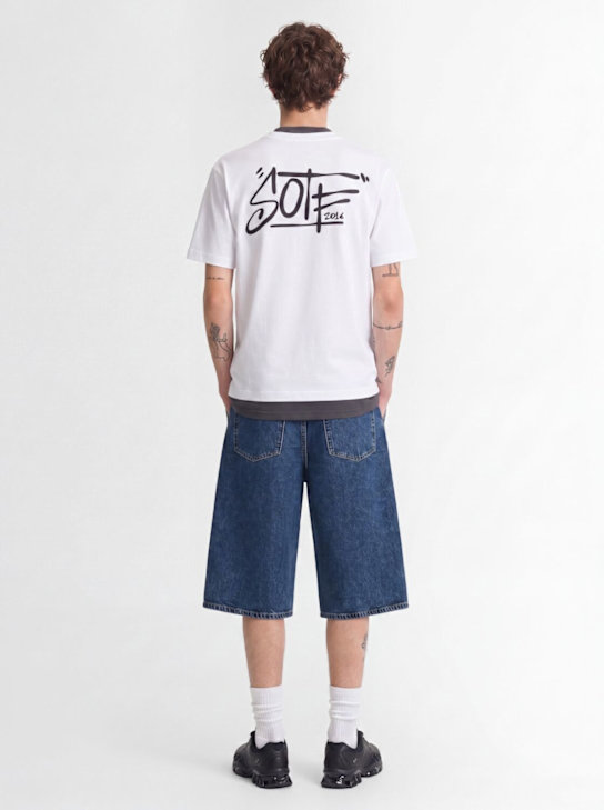 SOTF: Tag printed cotton T-shirt - White - men_1 | Luisa Via Roma