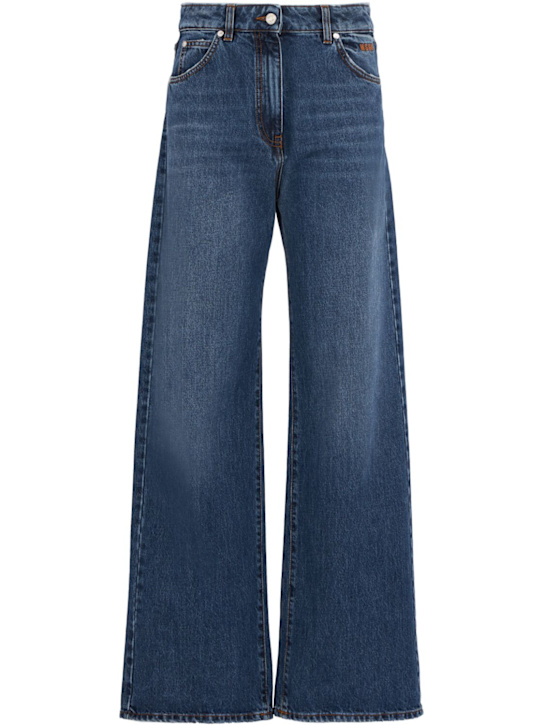 MSGM: Baggy jeans - 蓝色 - women_0 | Luisa Via Roma