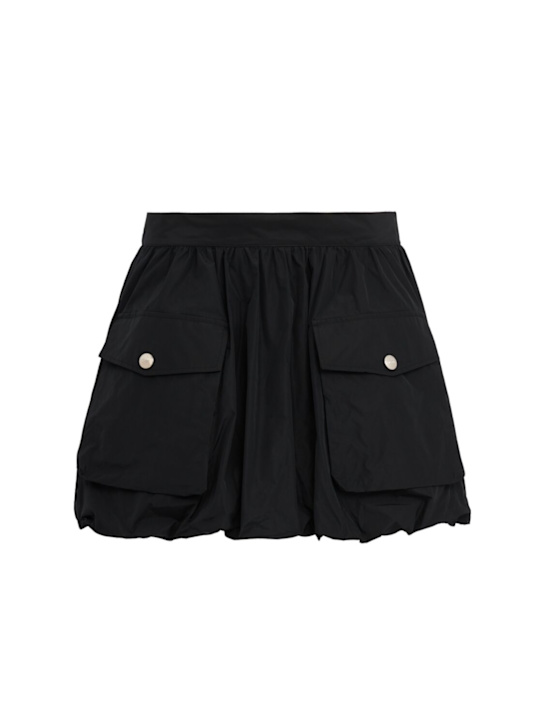 MSGM: Cargo balloon mini skirt - 黑色 - women_0 | Luisa Via Roma