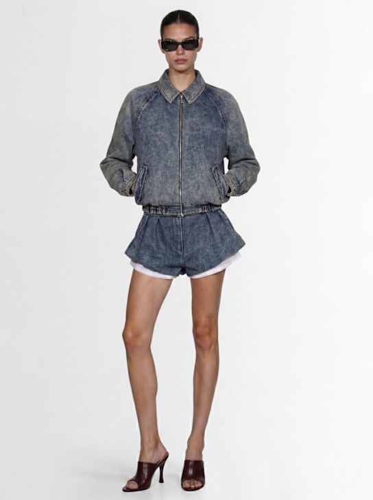 Magda Butrym: Denim shorts - Vntg Blue - women_1 | Luisa Via Roma