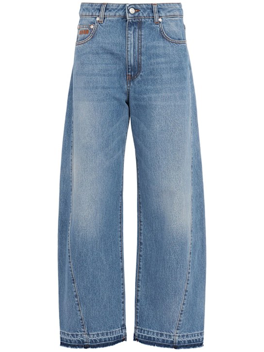 MSGM: Baggy jeans - 蓝色 - women_0 | Luisa Via Roma