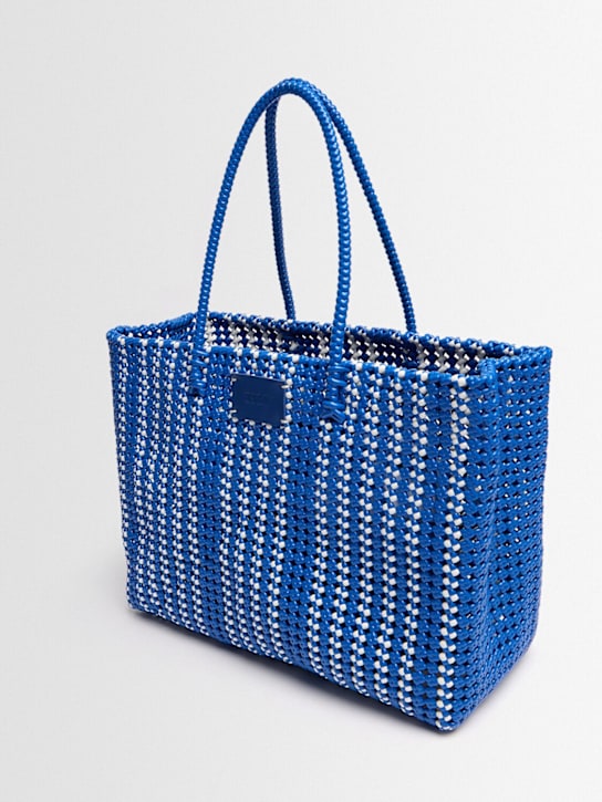 MSGM: Large mesh shoulder bag - デニム - women_1 | Luisa Via Roma