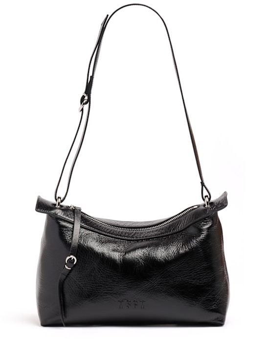 MSGM: Molly leather shoulder bag - 黑色 - women_0 | Luisa Via Roma