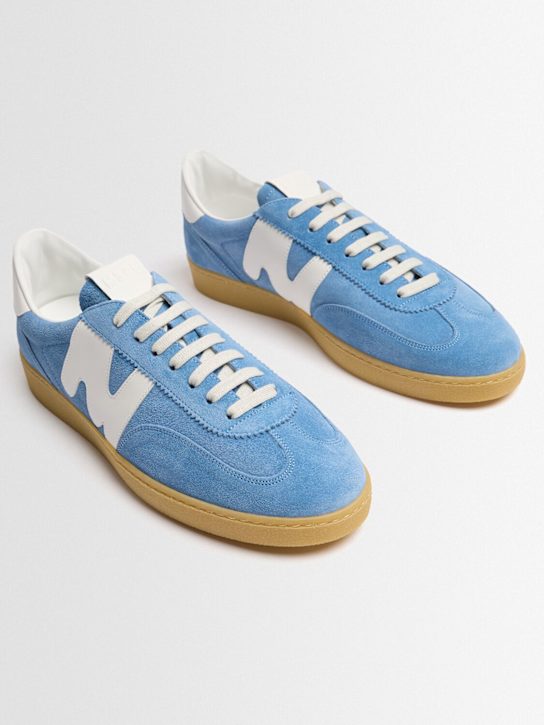 MSGM: Retro suede sneakers - 浅蓝色 - men_1 | Luisa Via Roma