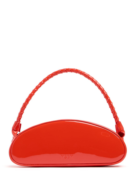 MSGM: Leather shoulder bag - 橙色 - women_0 | Luisa Via Roma