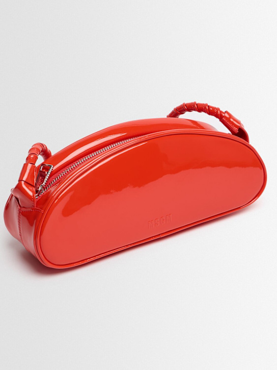 MSGM: Leather shoulder bag - 橙色 - women_1 | Luisa Via Roma