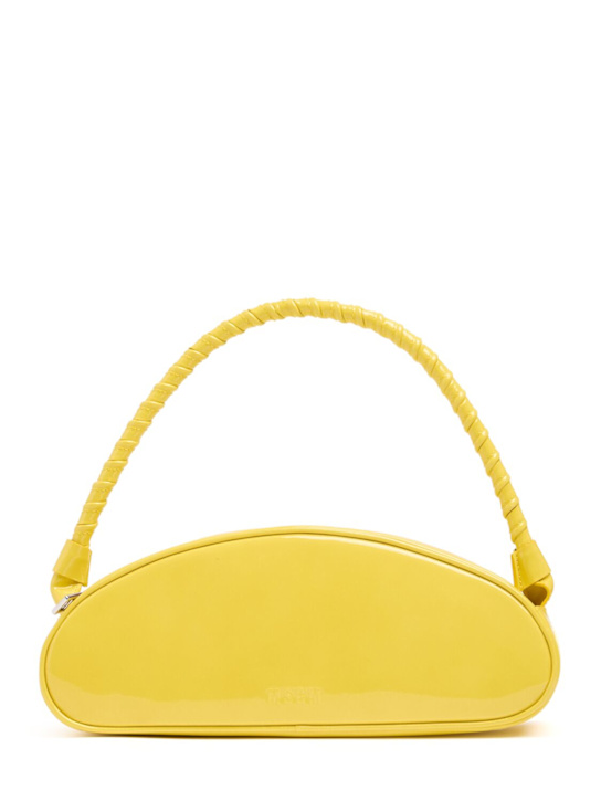 MSGM: Leather shoulder bag - 黄色 - women_0 | Luisa Via Roma