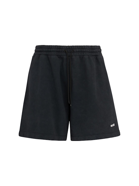 MSGM: Cotton Bermuda shorts - 炭灰色 - men_0 | Luisa Via Roma