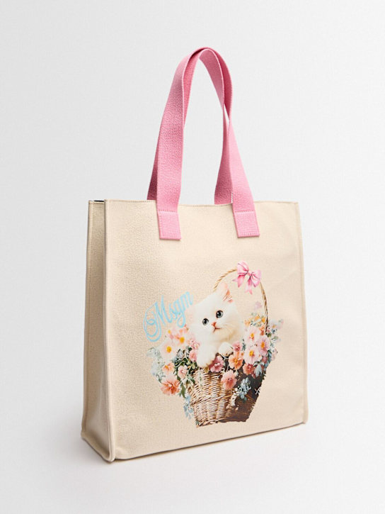 MSGM: Tote vertical bag - 米白色 - women_1 | Luisa Via Roma