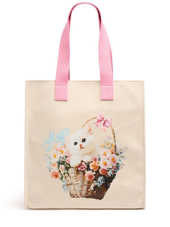 MSGM: Tote vertical bag - 米白色 - women_0 | Luisa Via Roma