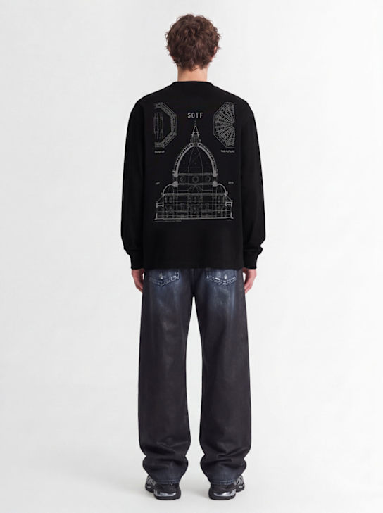 SOTF: Duomo tag long sleeve t-shirt - ブラック - men_1 | Luisa Via Roma