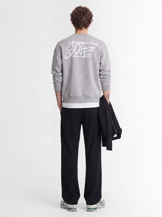 SOTF: Tag crewneck sweatshirt - ヘザーグレー - men_1 | Luisa Via Roma