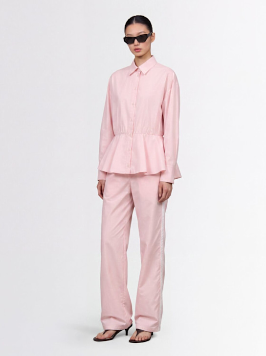 MSGM: Cotton wide pants - 粉色 - women_1 | Luisa Via Roma