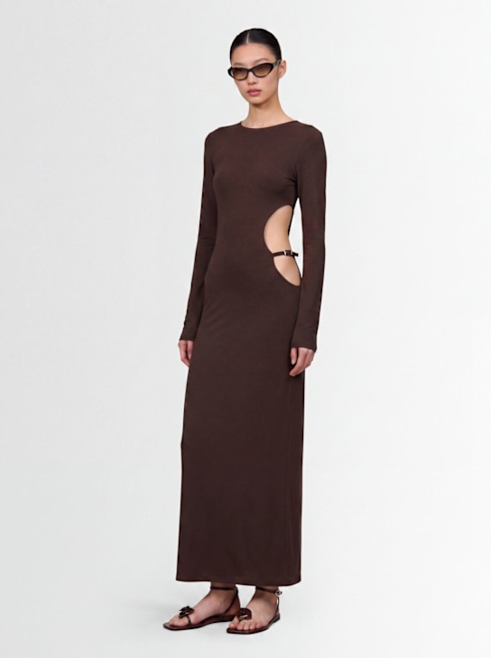 Bare: Aurelia long dress - 棕色 - women_1 | Luisa Via Roma