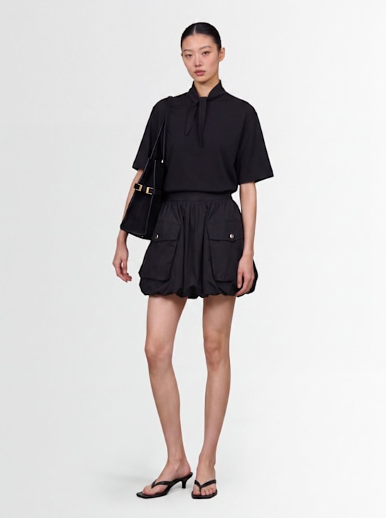 MSGM: Cargo balloon mini skirt - 黑色 - women_1 | Luisa Via Roma
