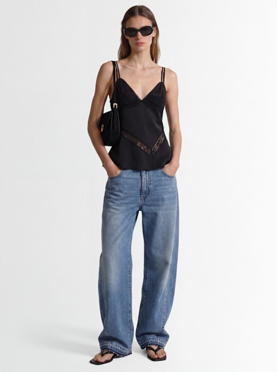 MSGM: Baggy jeans - 蓝色 - women_1 | Luisa Via Roma