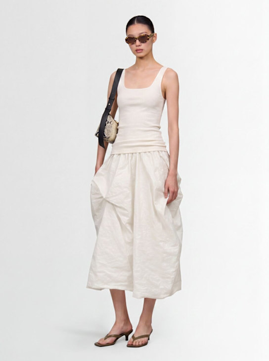 Erdem: 金属质感半身裙 - 白色 - women_1 | Luisa Via Roma