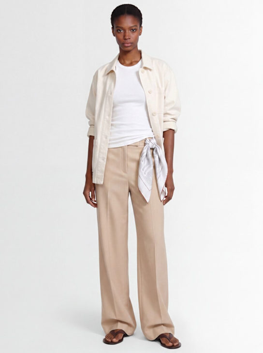 MSGM: Tailored pants - Beige - women_1 | Luisa Via Roma