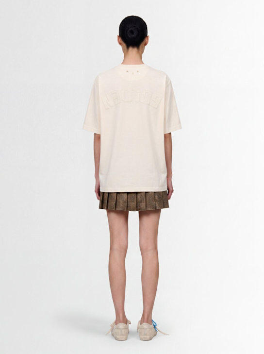 Golden Goose: Relaxed fit cotton jersey t-shirt - Heritage White - women_1 | Luisa Via Roma