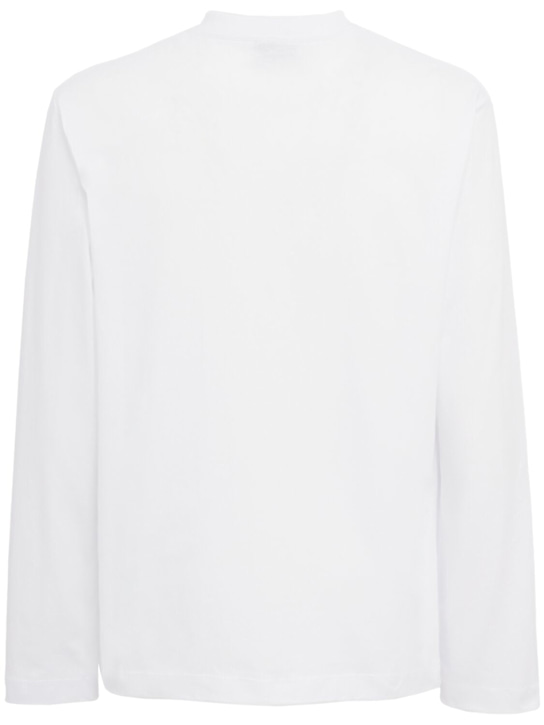 The Core: Long-sleeve cotton jersey t-shirt - 白色 - men_1 | Luisa Via Roma