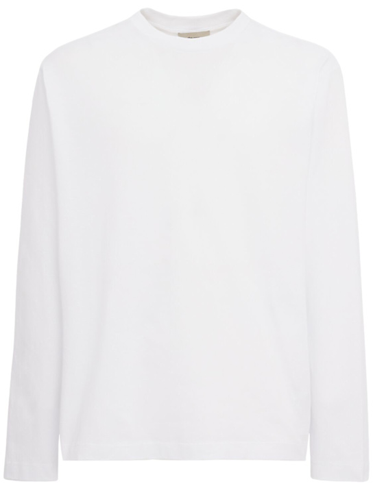 The Core: Long-sleeve cotton jersey t-shirt - 白色 - men_0 | Luisa Via Roma
