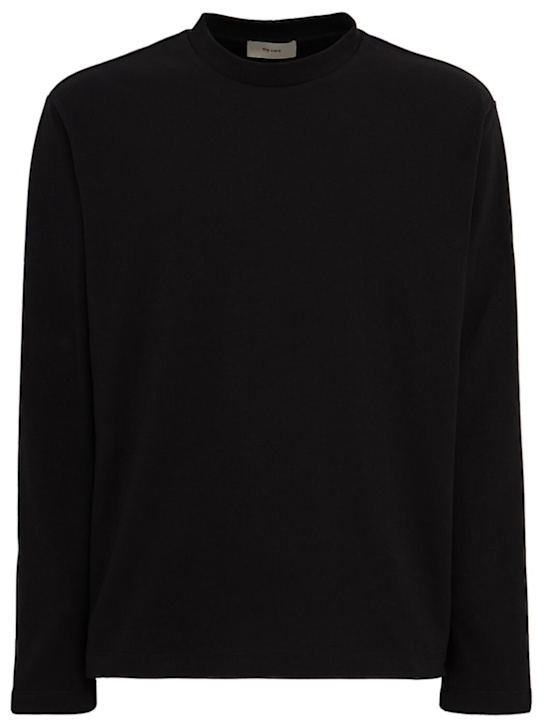 The Core: Long-sleeve cotton jersey t-shirt - Black - men_0 | Luisa Via Roma