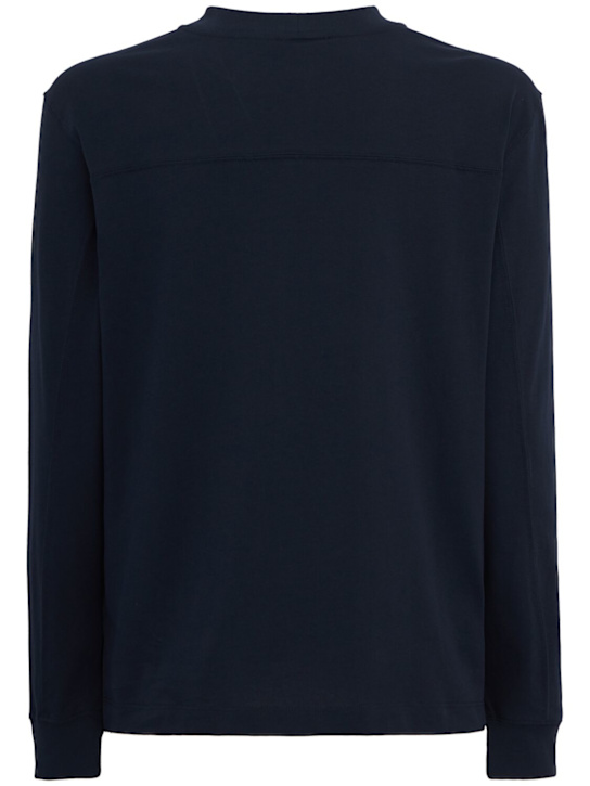 The Core: Long-sleeve t-shirt w/ pocket - 深蓝色 - men_1 | Luisa Via Roma