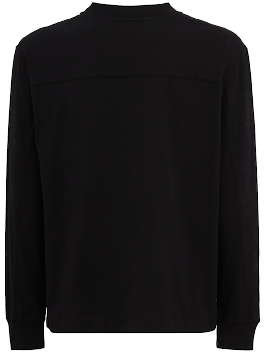 The Core: Long-sleeve t-shirt w/ pocket - ブラック - men_1 | Luisa Via Roma