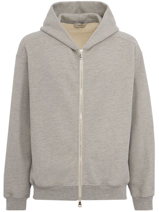 The Core: Full-zip hoodie - 麻灰色 - men_0 | Luisa Via Roma
