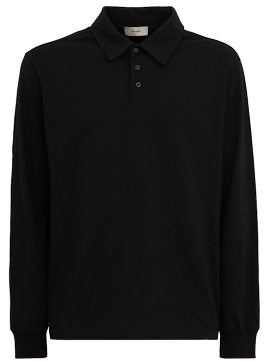 The Core: Long-sleeve polo - Black - men_0 | Luisa Via Roma