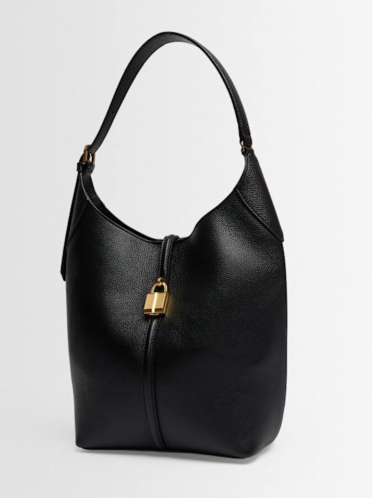 DeMellier: Siena grain leather bucket bag - Schwarz - women_1 | Luisa Via Roma