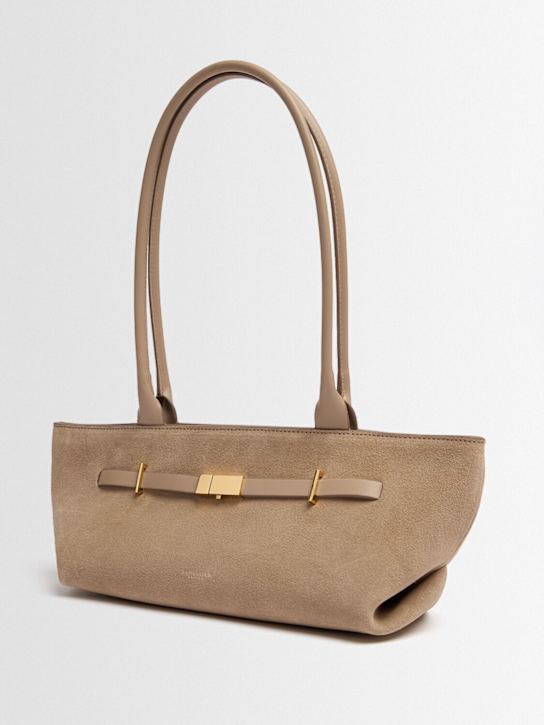 DeMellier: The New York suede shoulder bag - 浅灰褐色 - women_1 | Luisa Via Roma