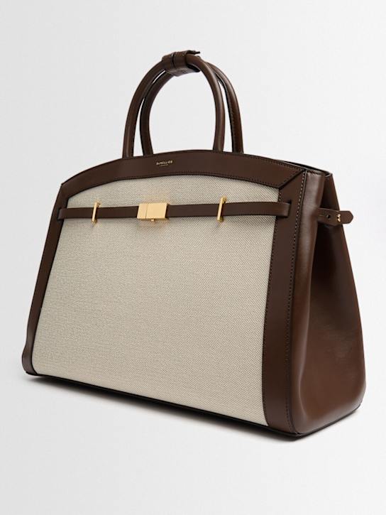DeMellier: The Hudson canvas handbag - Salt Pepper - women_1 | Luisa Via Roma