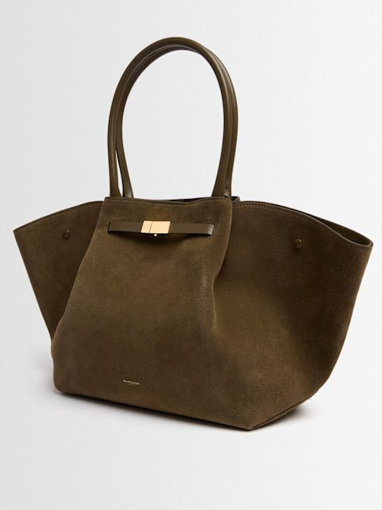 DeMellier: New York suede tote bag - Deep Khaki - women_1 | Luisa Via Roma