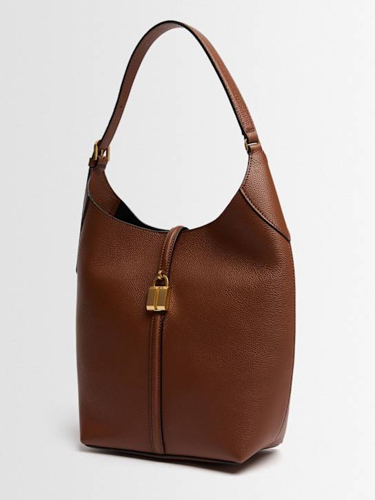 DeMellier: Siena grain leather bucket bag - 棕黄色 - women_1 | Luisa Via Roma