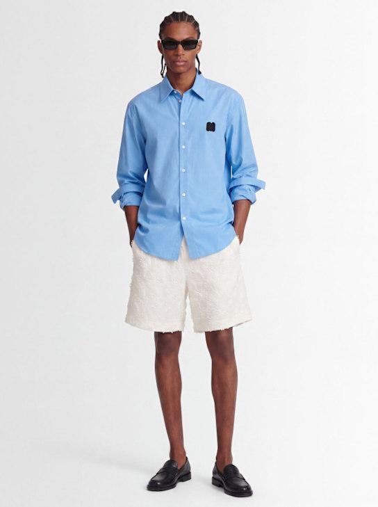 MSGM: Cotton shirt - ライトブルー - men_1 | Luisa Via Roma