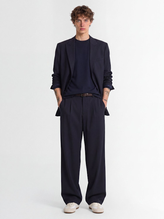 The Core: Long-sleeve cotton jersey t-shirt - 深蓝色 - men_1 | Luisa Via Roma