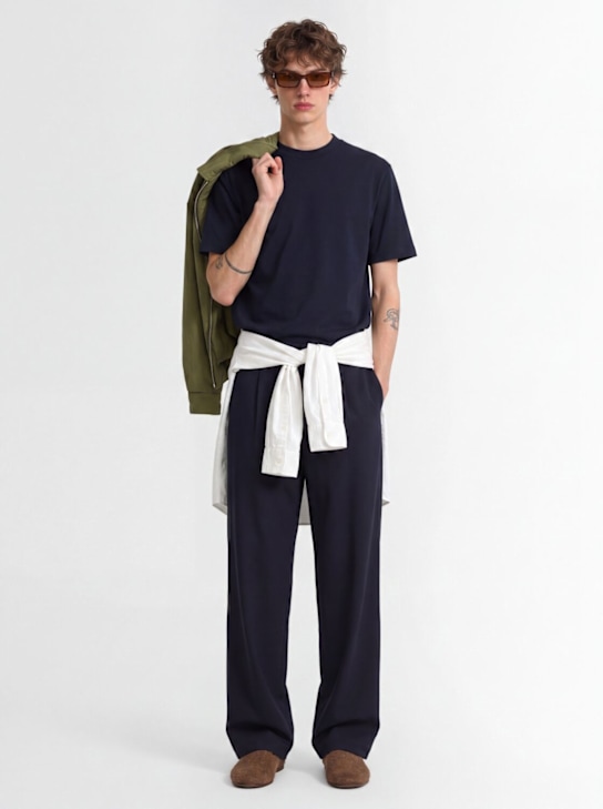 The Core: Classic cotton jersey t-shirt - 深蓝色 - men_1 | Luisa Via Roma