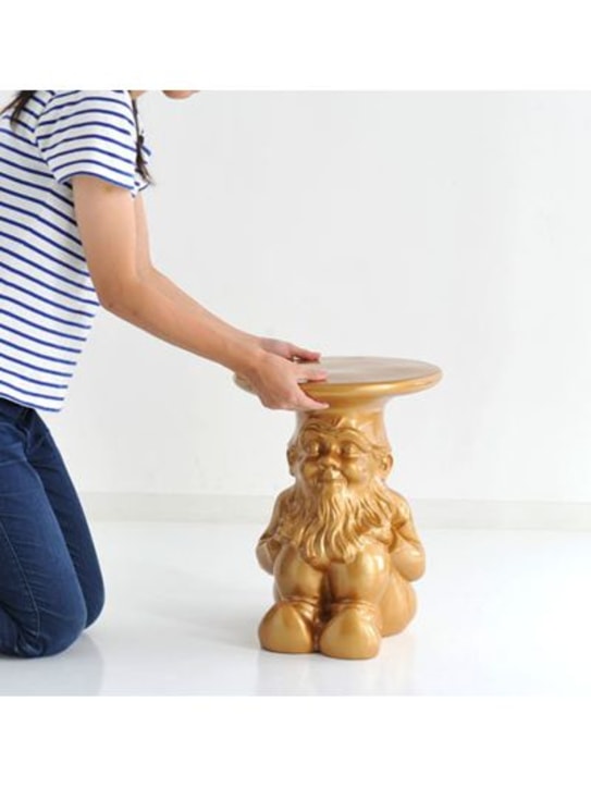 Kartell: Napoleon stool/table - Gold - ecraft_1 | Luisa Via Roma
