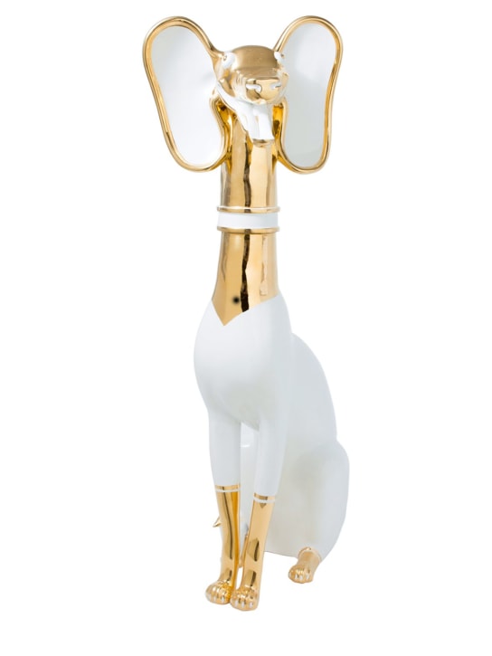 Matteo Cibic: Limit.Ed Tall Dongo ceramic figurine - Gold/White - ecraft_0 | Luisa Via Roma