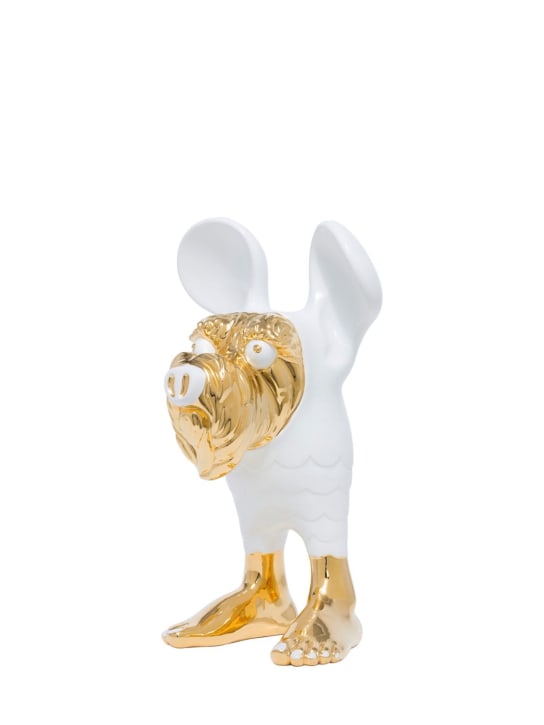 Matteo Cibic: Limit.Ed Borbo ceramic figurine - Altın/Beyaz - ecraft_0 | Luisa Via Roma