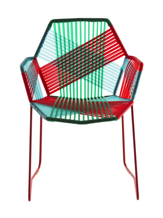 Moroso: Chaise avec accoudoirs Tropicalia - Rouge/Vert - ecraft_0 | Luisa Via Roma