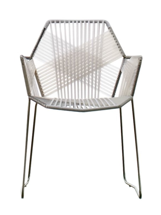 Moroso: Chaise avec accoudoirs Tropicalia - Blanc/Beige - ecraft_0 | Luisa Via Roma