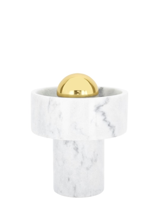 Tom Dixon: Lampe de table en pierre - Or/Blanc - ecraft_0 | Luisa Via Roma