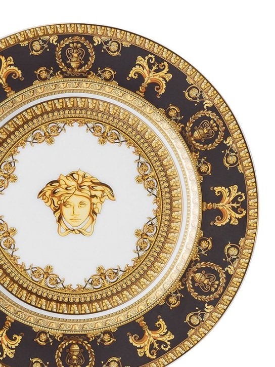 Versace: I Love Baroque porcelain bread plate - Gold/Multi - ecraft_2 | Luisa Via Roma