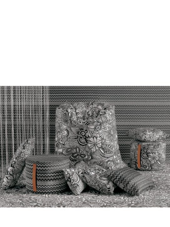 Missoni Home: Tobago printed cotton accent cushion - Black/White - ecraft_1 | Luisa Via Roma